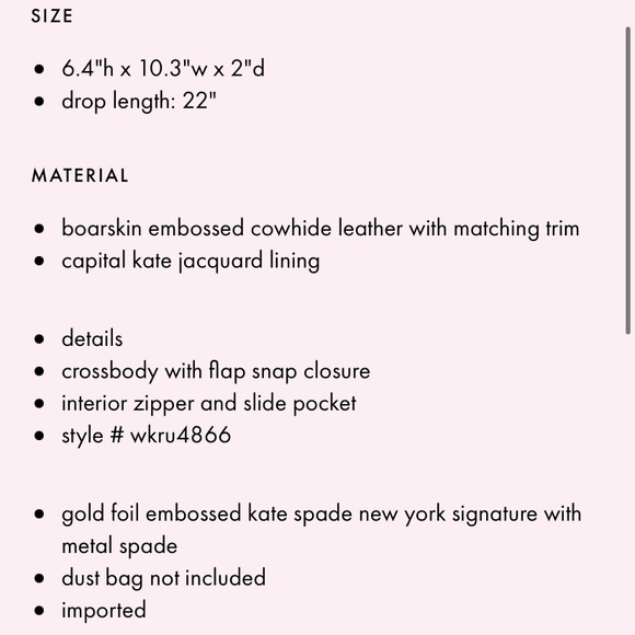 KATE SPADE NEW YORK ROBINSON STREET ZANNI HANDBAG - Picture 7 of 7